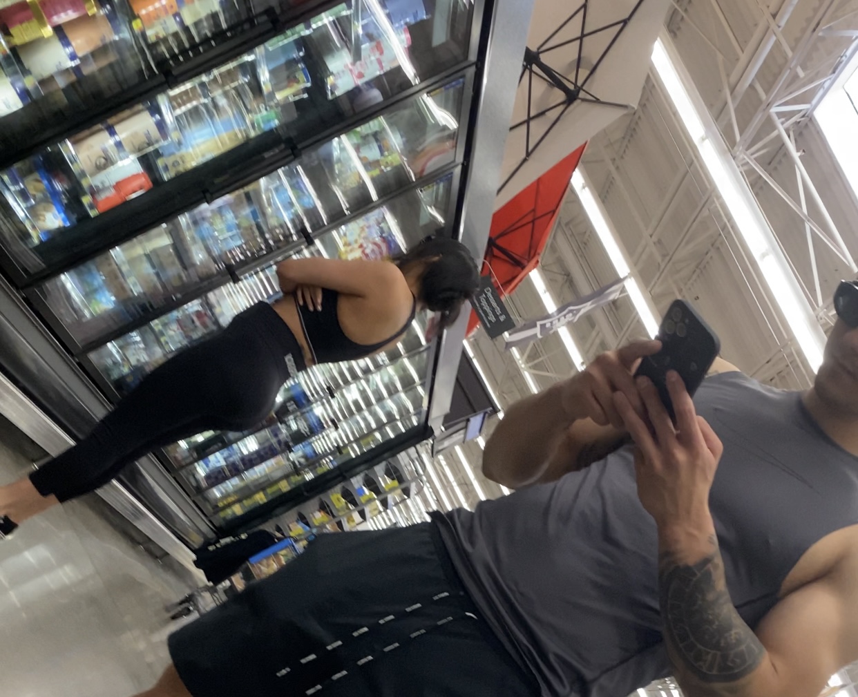 ONE OF MY BEST CATCHES EVER! Absolute nutt buster amazing body black leggings (Bending over + Different angel closeups)